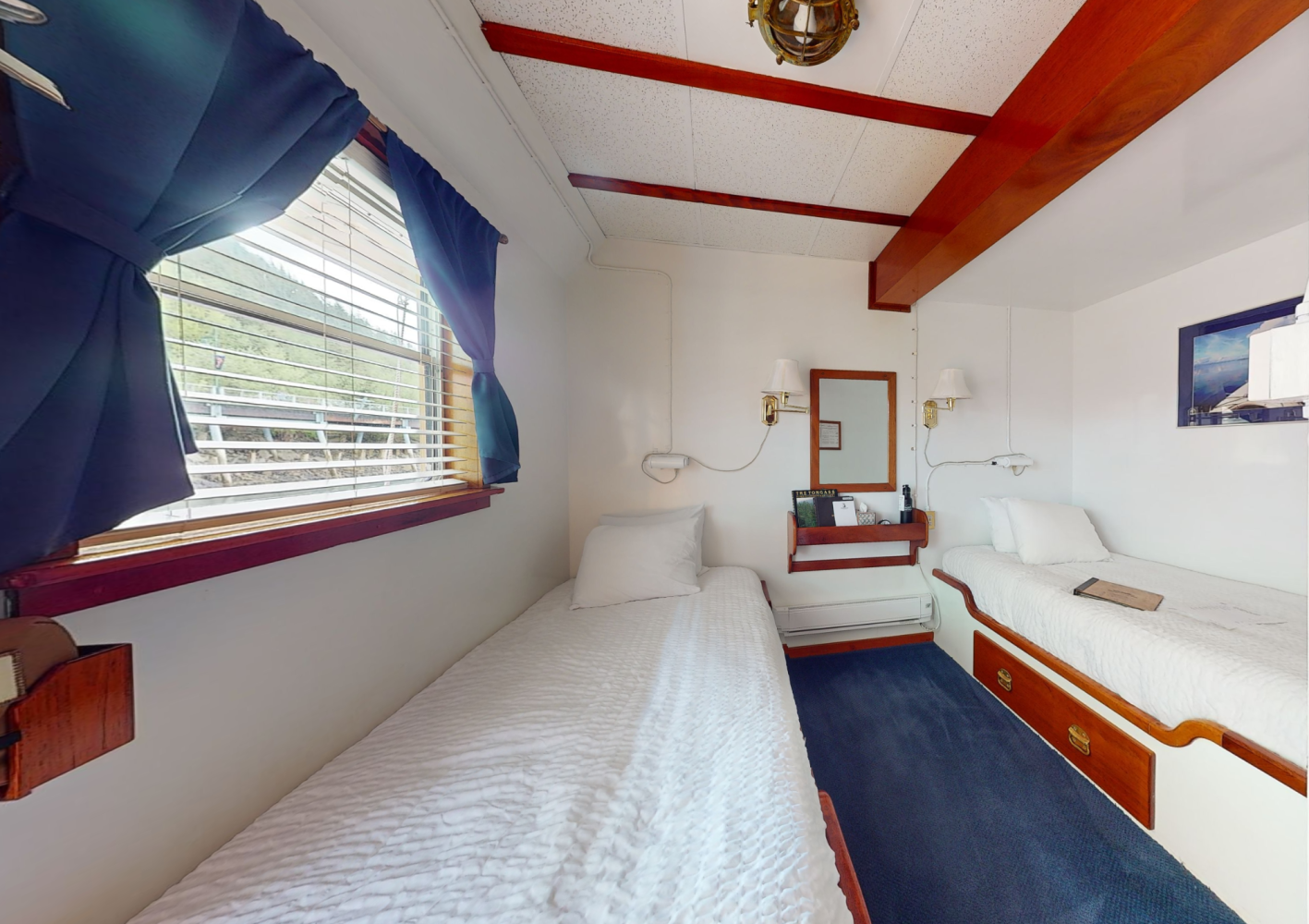 Stateroom on Main Deck with two twin beds-[MDT]