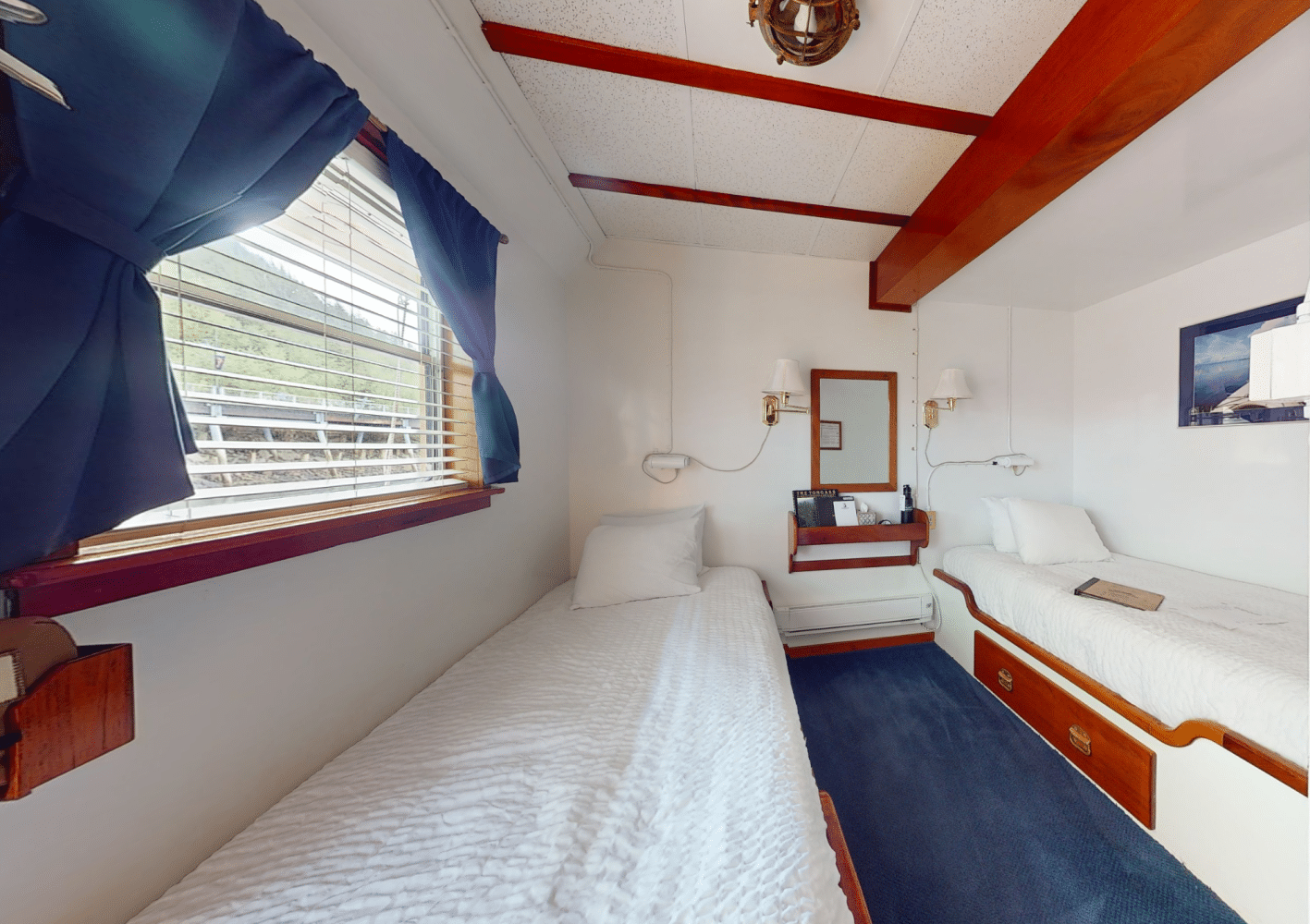 Stateroom on Main Deck with two twin beds-[MDT]