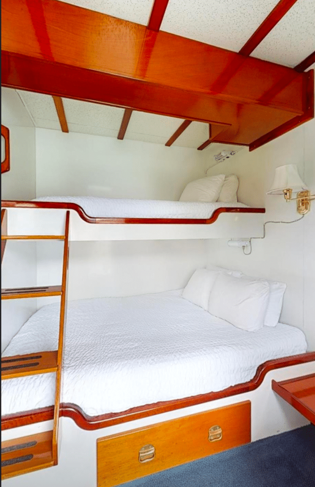 Stateroom on Skiff Deck with queen-sized bed plus upper twin bunk-[SDQ]